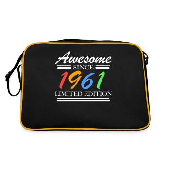 1961 - Born 1961 - Fantastic since 1961 - Retro Bag - black/gold - Back