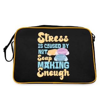 Fabrication de savon Artisanat Le stress est - Sac Retro - noir/or - Dos