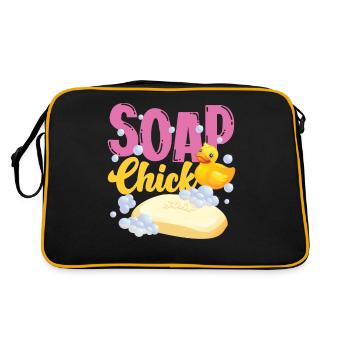 Fabrication de savon Artisanat Savon de poulet - Sac Retro - noir/or - Dos