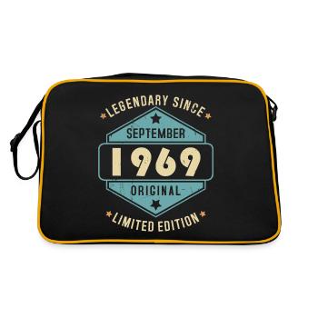 Septembre 1969 Vintage Retro Anniversaire - Sac Retro - noir/or - Dos