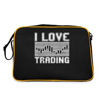 J’adore trader - Sac Retro - noir/or - Dos