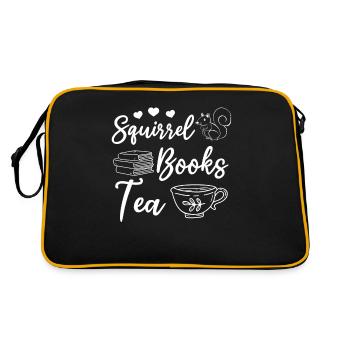 Squirrel Books Tea Squirrel Book Read - Retro Bag - black/gold - Back