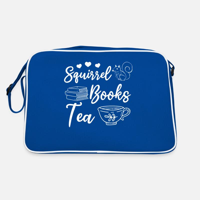 Squirrel Books Tea Squirrel Book Read Retro Bag