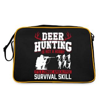 Buck Deer Hunting Hunter Zombie - Retro Bag - black/gold - Back
