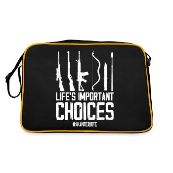 Buck Deer Hunting Hunter Life's - Retro Bag - black/gold - Back