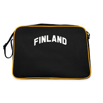 Finland Gift Scandinavia Finland Suomi Finne - Retro Bag - black/gold - Back