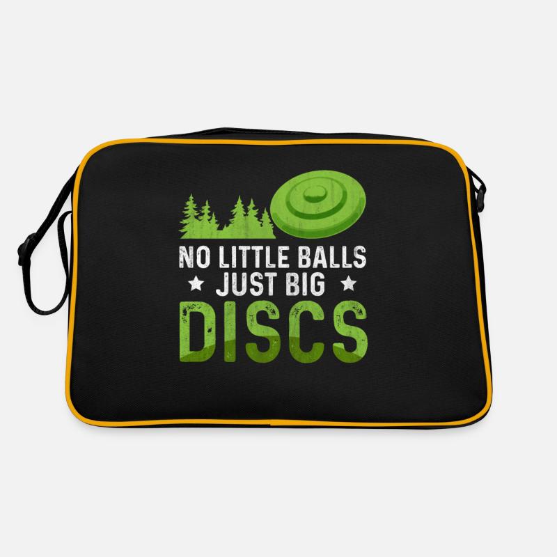No Little Balls Just Big Discs Fun Disc Golf Retro Bag