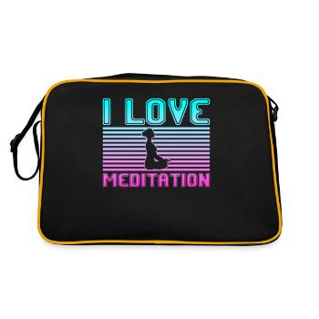 J’adore la méditation - Sac Retro - noir/or - Dos