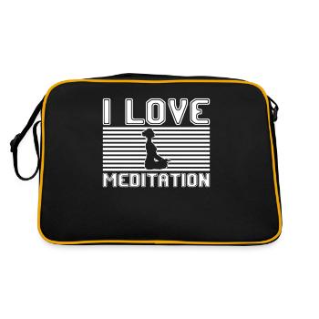 J’adore la méditation - Sac Retro - noir/or - Dos