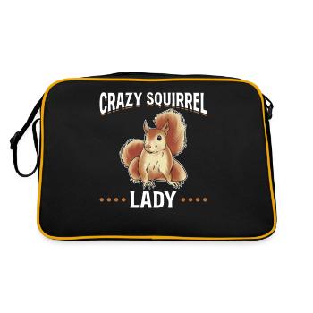 Crazy Squirrel Lady Squirrel Lovers - Retro Bag - black/gold - Back