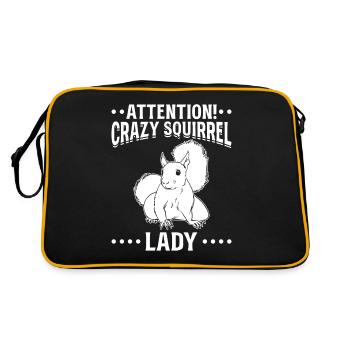Squirrel Lover squirrel - Attention - Retro Bag - black/gold - Back