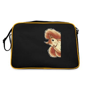 Funny squirrel, squirrel, squirrel - Retro Bag - black/gold - Back
