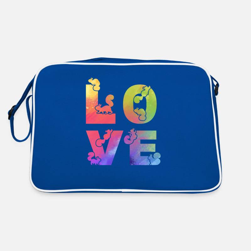 Écureuil Amour Écureuils Mignon Écureuil Sac Retro