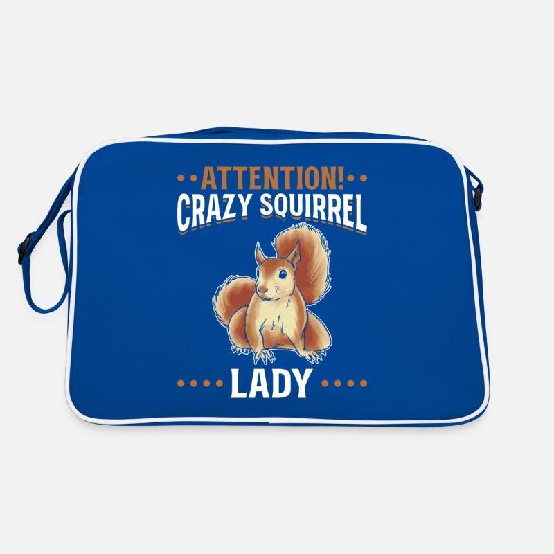 Eichhörnchen Crazy Squirrel Lady Eichhörnchen Retro Bag