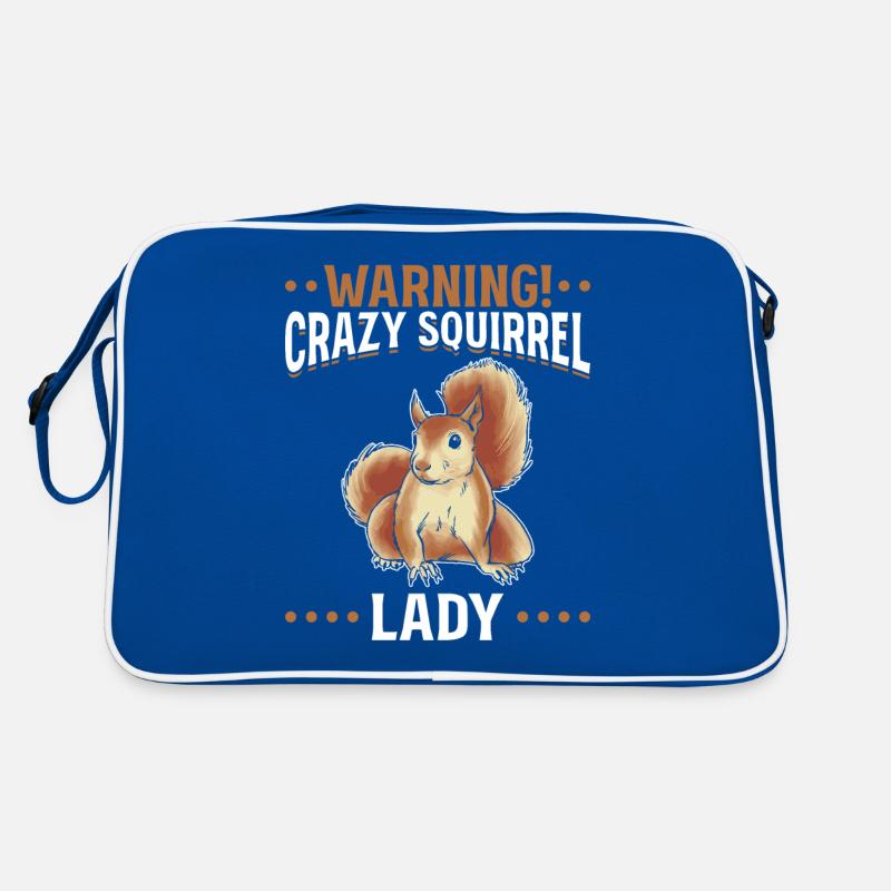 Warning! Crazy Squirrel Lady Funny Squirrel Retro Bag