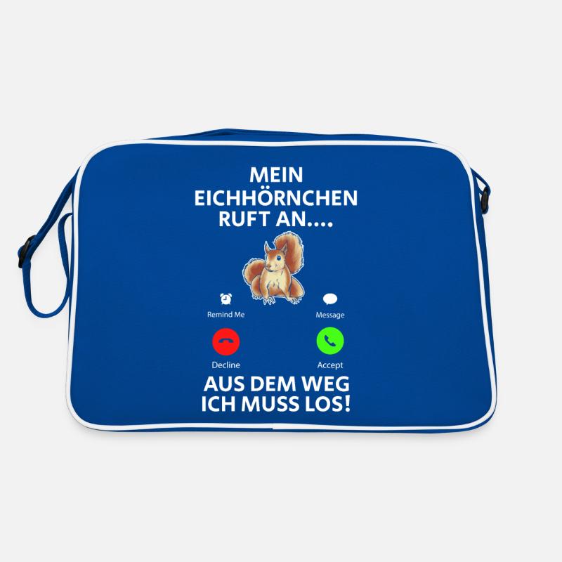 Eichhörnchen Mein Eichhörnchen Ruft An Lustige Retro Tasche