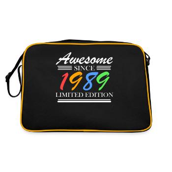 1989 - Né en 1989 - Fantastique depuis 1989 - Sac Retro - noir/or - Dos