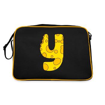Buchstabe Y - Retro Tasche - Schwarz/Gold - Hinten