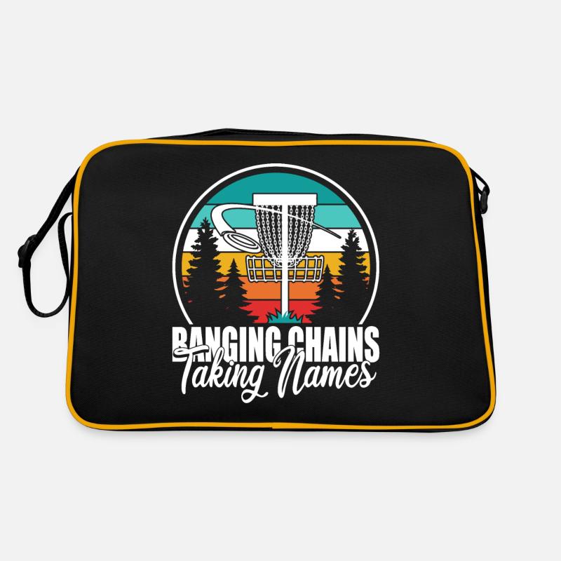Retro Sunset Banging Chains prend des noms Disc Golf Sac Retro
