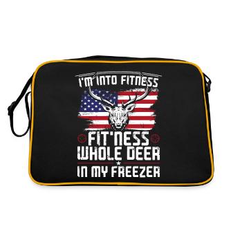 Buck Deer Hunting Hunter American - Retro Tasche - Schwarz/Gold - Hinten