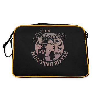 Buck Deer Hunting Hunter Girl This - Retro Bag - black/gold - Back