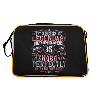 Vintage 35 Aged Perfectly Women à leur 35e anniversaire - Sac Retro - noir/or - Dos