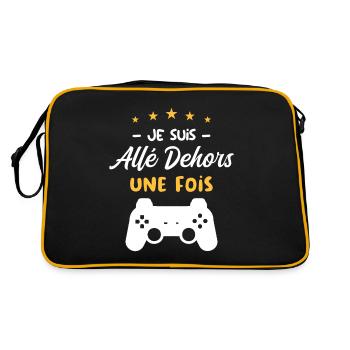 Je Suis Allé Dehors Une Fois - Sac Retro - noir/or - Dos