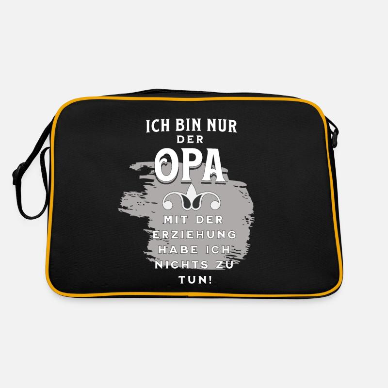 Opa hat sein Enkelkind Retro Tasche