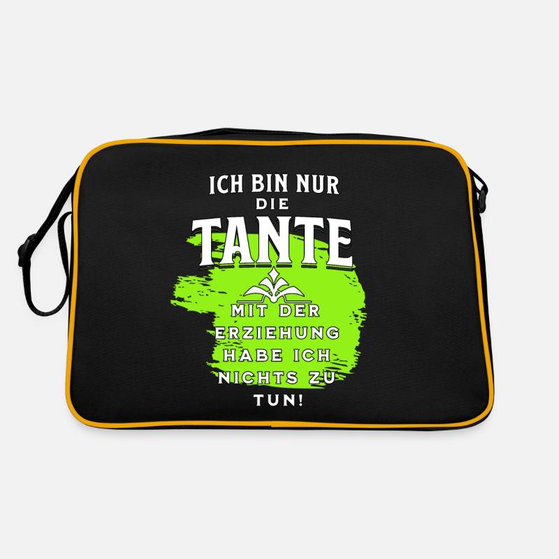 Die Tante hat nichts mit der Erziehung zu tun Retro Tasche