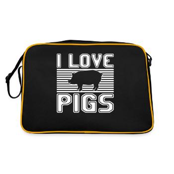 J’adore les cochons - Sac Retro - noir/or - Dos