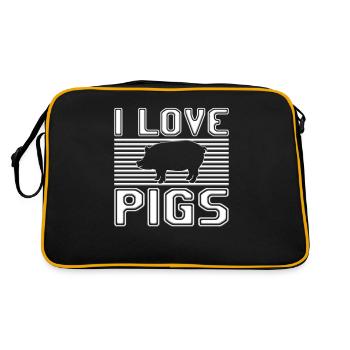 J’adore les cochons - Sac Retro - noir/or - Dos
