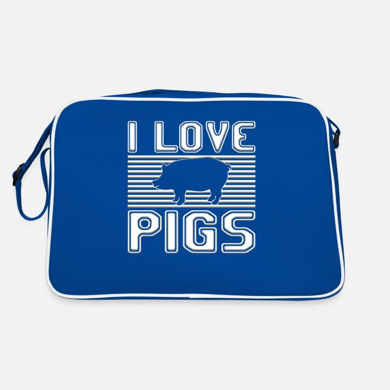 I love pigs Retro Bag