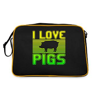 J’adore les cochons - Sac Retro - noir/or - Dos