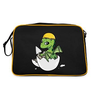 Dino Craftsman Eggshell Mason Trowel Maurer Job - Retro Bag - black/gold - Back