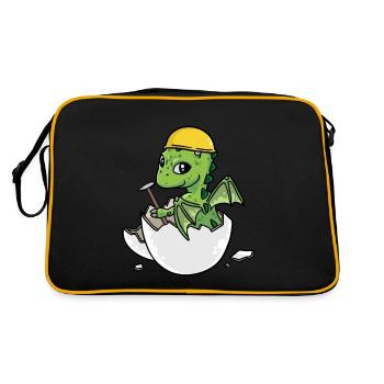 Dino Craftsman Eggshell Hammer Professions Trade - Retro Bag - black/gold - Back