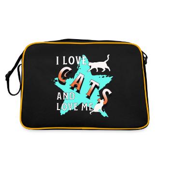 J’aime les chats Chat Amour - Sac Retro - noir/or - Dos