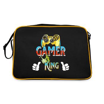 Gamer King - Retro Bag - black/gold - Back
