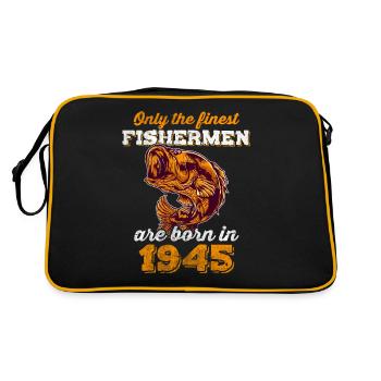 Legendär 77 Jahre alt Geschenk zum 77. Geburtstag - Retro Tasche - Schwarz/Gold - Hinten