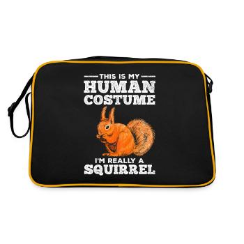 Squirrel - This is my human costume - Retro Bag - black/gold - Back