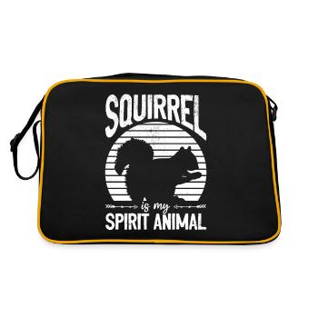 Squirrel is my spirit, squirrel, - Retro Bag - black/gold - Back