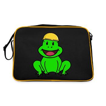 Artisans Chantiers de construction Grenouille Casque de sécurité Chef Crapaud - Sac Retro - noir/or - Dos