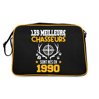 Anniversaire chasseur Née en 1990 - Sac Retro - noir/or - Dos