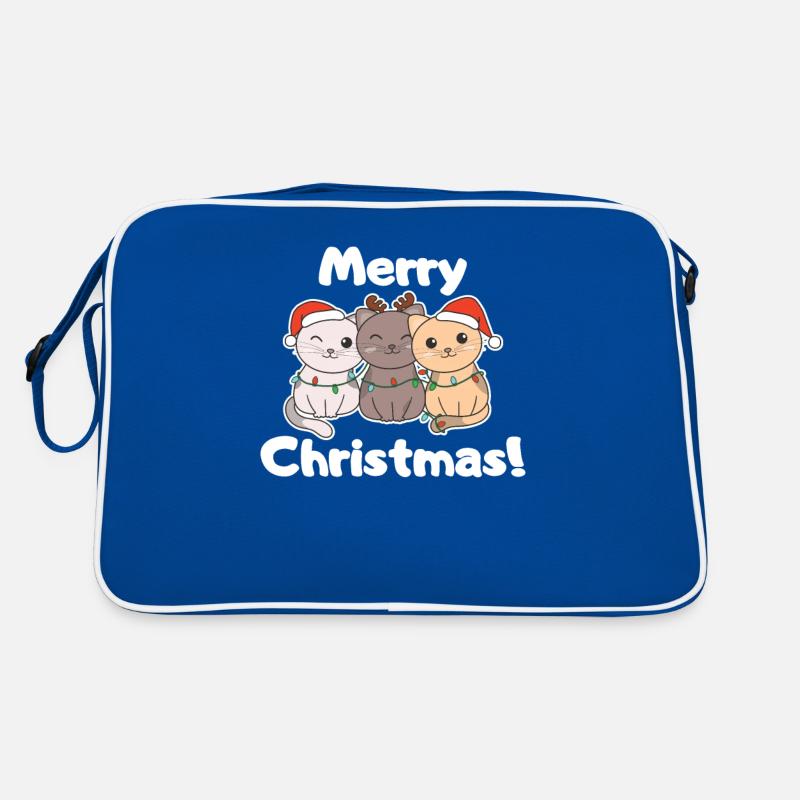 Chat Noël Animaux mignons chats Joyeux Noël Sac Retro