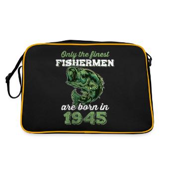 Legendär 77 Jahre alt Geschenk zum 77. Geburtstag - Retro Tasche - Schwarz/Gold - Hinten