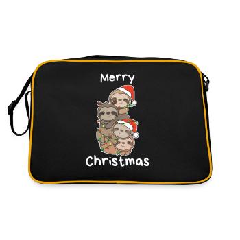 Paresseux Arbre de Noël Animaux de Noël Paresseux - Sac Retro - noir/or - Dos