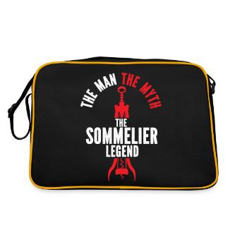 Sommelier Wine Drinking Tasting - Retro Bag - black/gold - Back