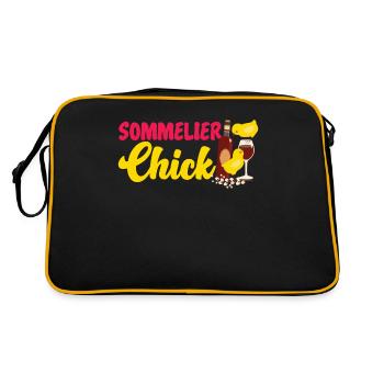 Dégustation de vin de sommelier - Sac Retro - noir/or - Dos