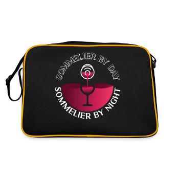 Dégustation de vin de sommelier - Sac Retro - noir/or - Dos