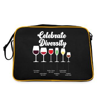 Dégustation de vin de sommelier - Sac Retro - noir/or - Dos