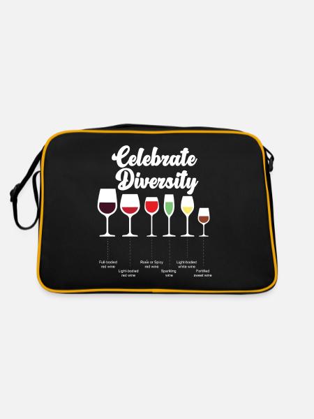 Sommelier Wine Drinking Tasting - Retro Tasche - Schwarz/Gold